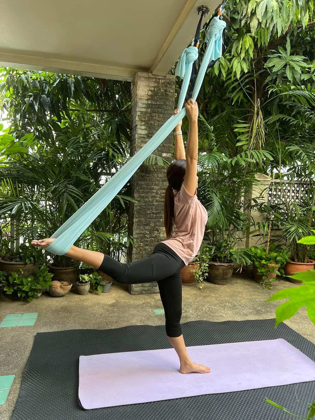 Yoga &Fly in the garden